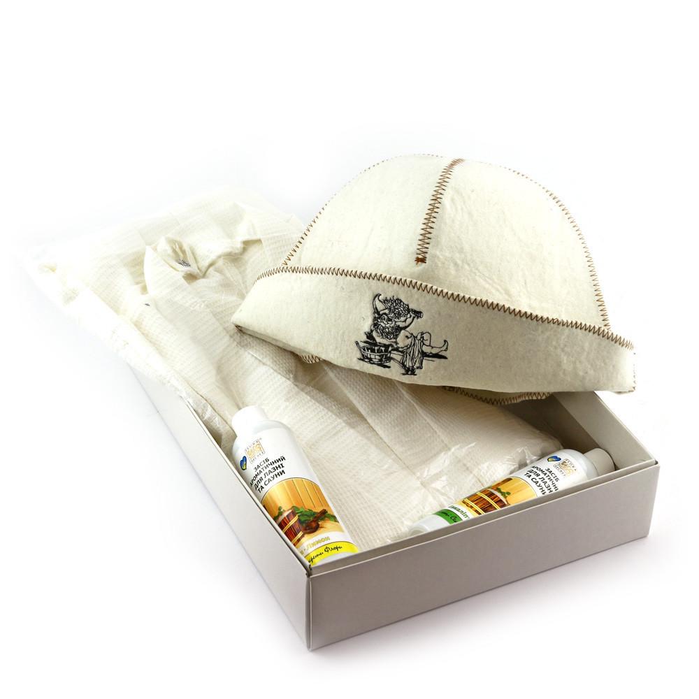 Подарочный набор для сауны Luxyart №10 Банщик для него 3 предмета (N-133)