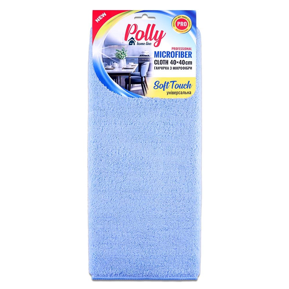 Профессиональная тряпка из микрофибры POLLY Soft Touch 40х40 см Голубой (PO20236) Профессиональная тряпка из микрофибры POLLY Soft Touch 40х40 см Голубой (PO20236)