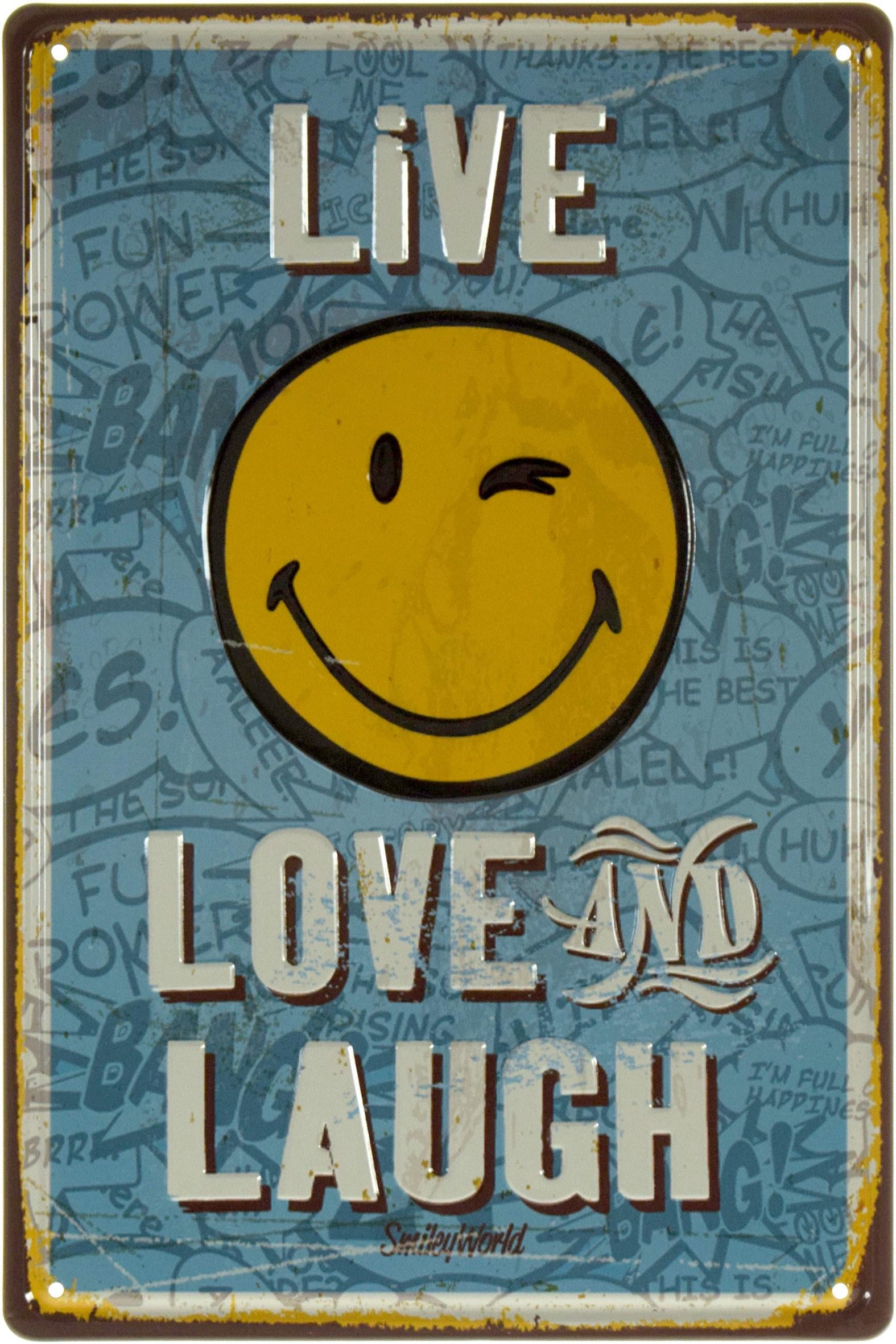 Табличка металева Живи, Кохай І смійся/Live, Love And Laugh 20x30 см Табличка металева Живи, Кохай І смійся/Live, Love And Laugh 20x30 см