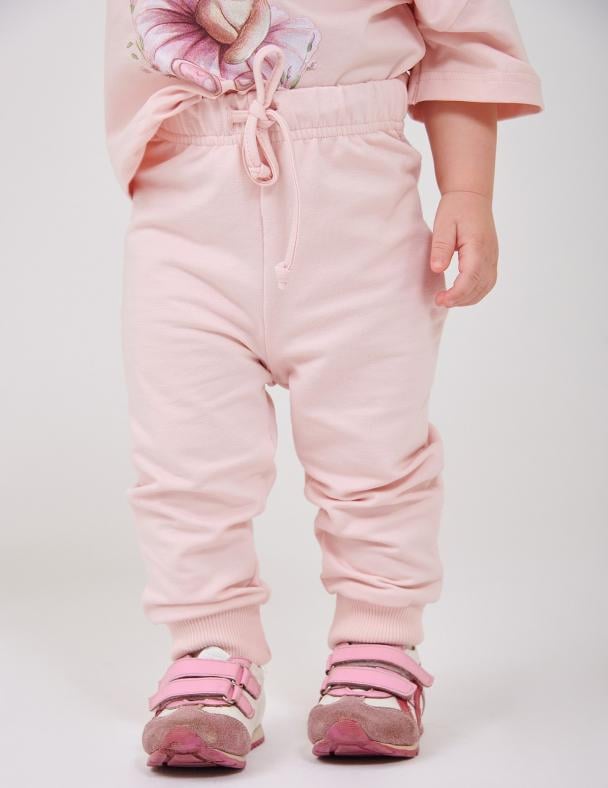 Брюки для девочки Smil Стрейчевой футер 2-х нить 86 см Нежно-розовый (115753-1)