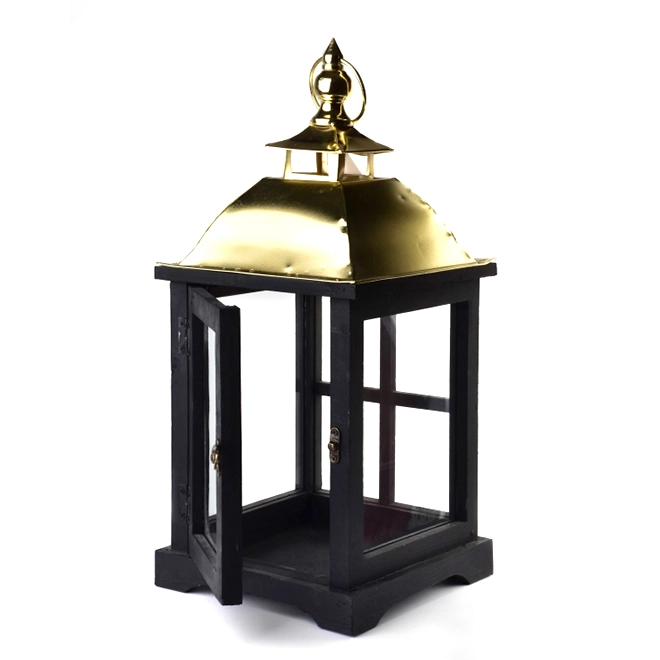 Підсвічник-ліхтар дерев'яний Levi Gold HTO1706 (35248) - фото 2