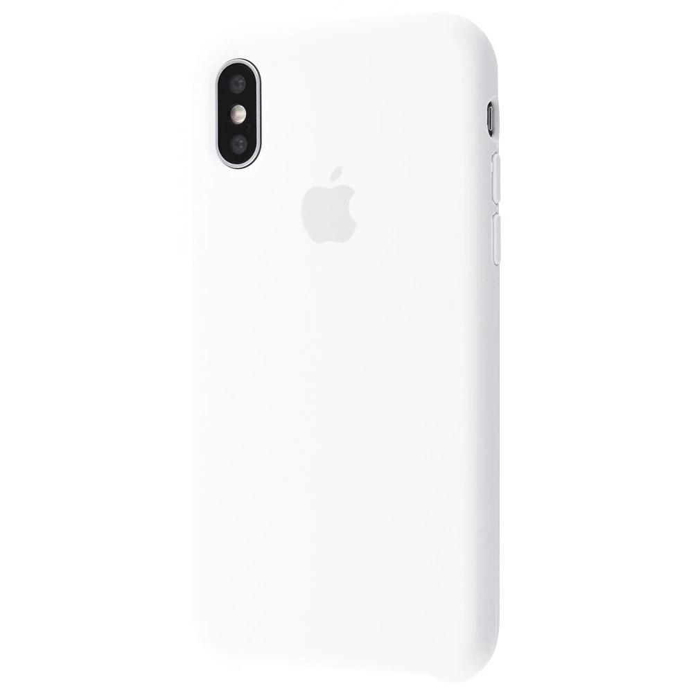 Силіконовий чохол Накладка Silicone Case для iPhone X/XS White - фото 1