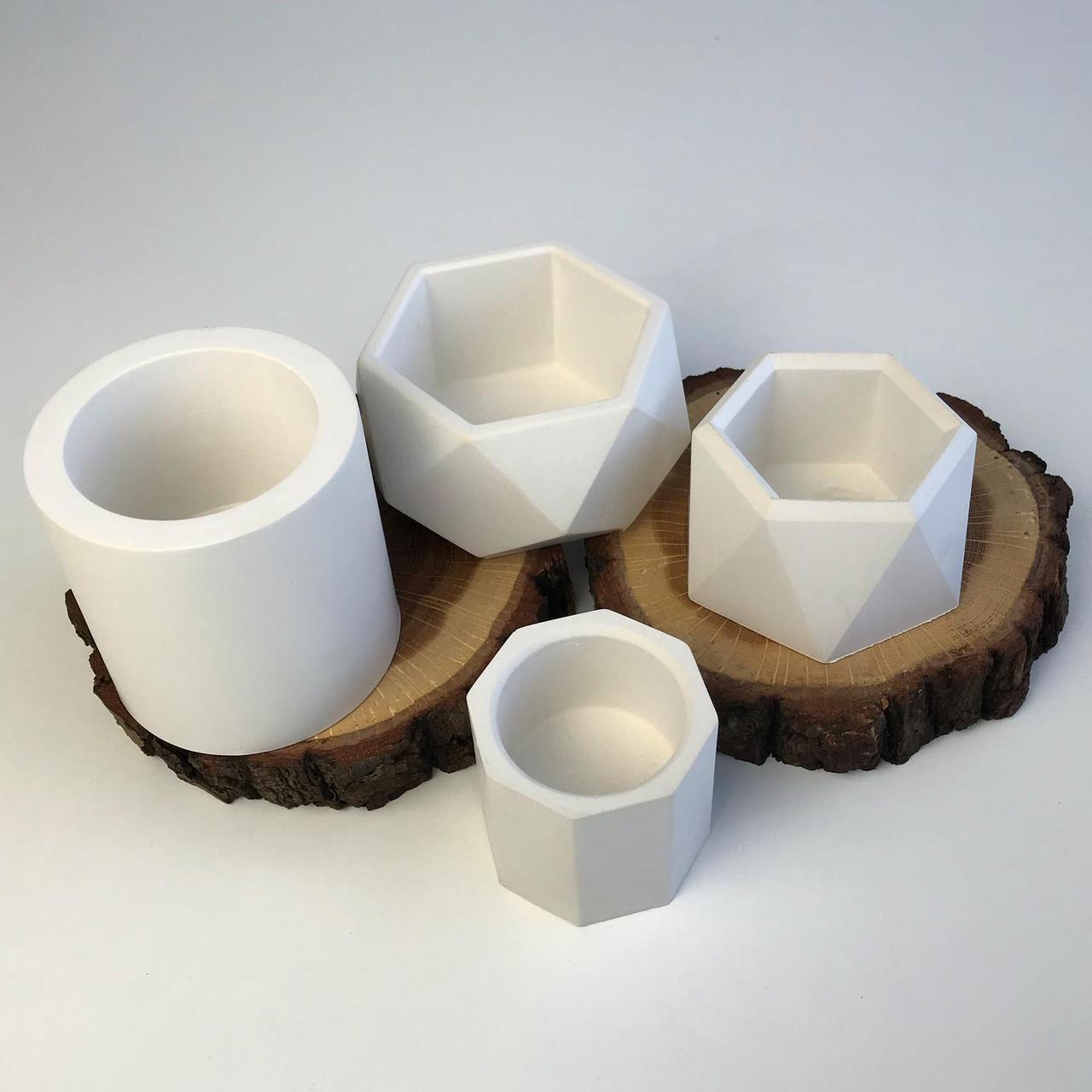 Набор кашпо для творчества из гипса 4 шт (23712429) - фото 2 Набор кашпо для творчества из гипса 4 шт (23712429) - фото 2