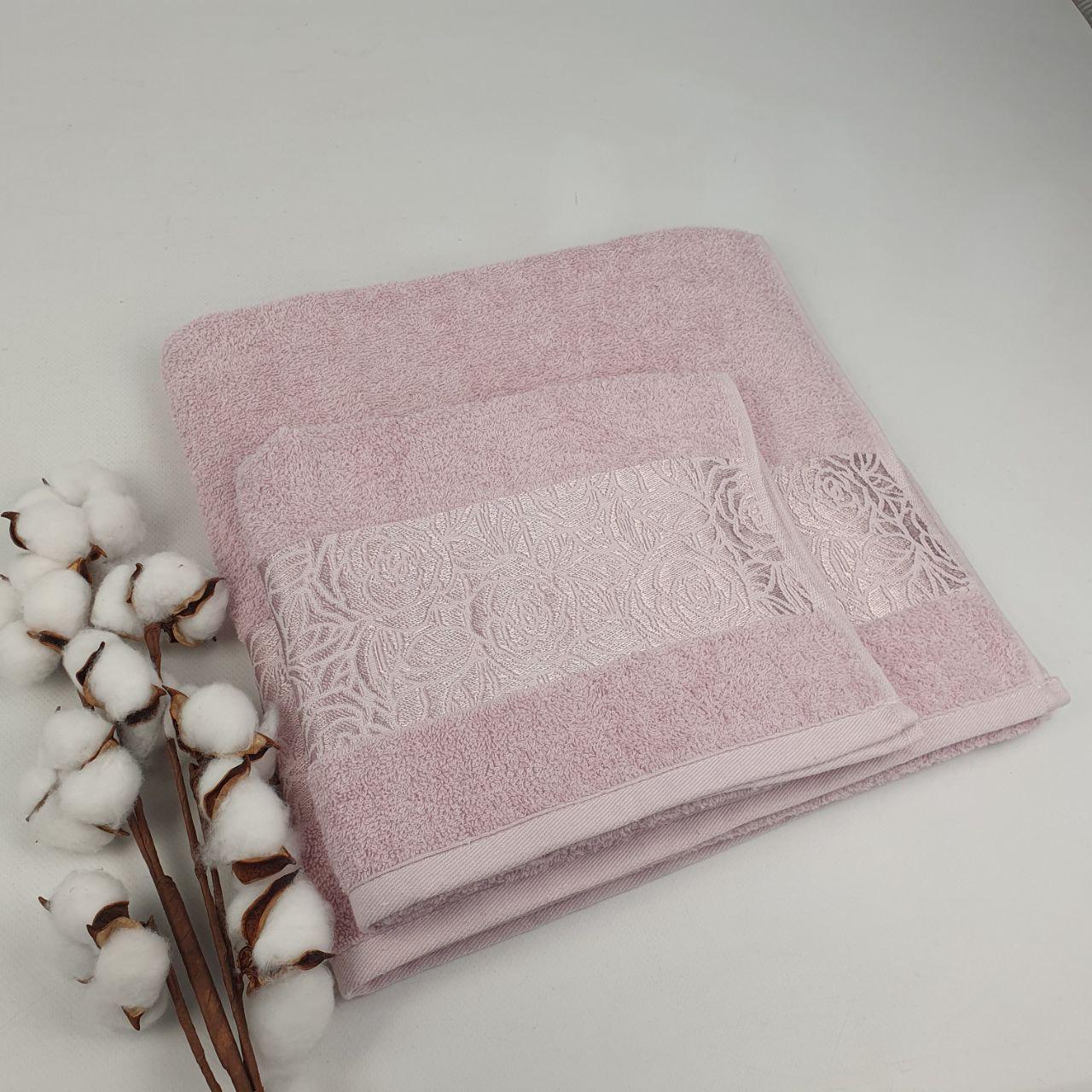 Набор полотенец Philippus Moss Cotton Rose A556 2 шт. Сиреневый (CN38972)