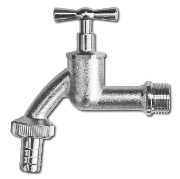 Кран РЗ 1/2" латунный никелированный (GKK021213) Кран РЗ 1/2" латунный никелированный (GKK021213)