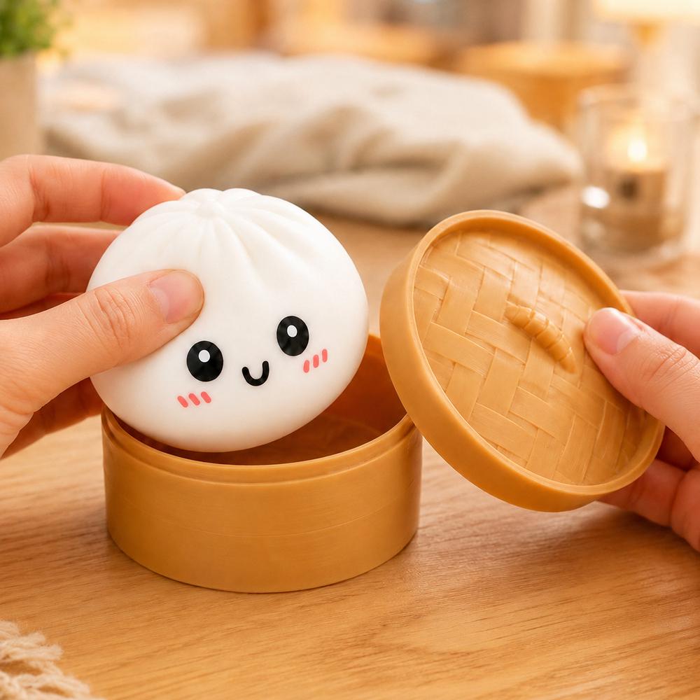Антистрес-іграшка Bun Rainbow Mystery Squishy Dumpling Пельмень 10 см Білий Антистрес-іграшка Bun Rainbow Mystery Squishy Dumpling Пельмень 10 см Білий