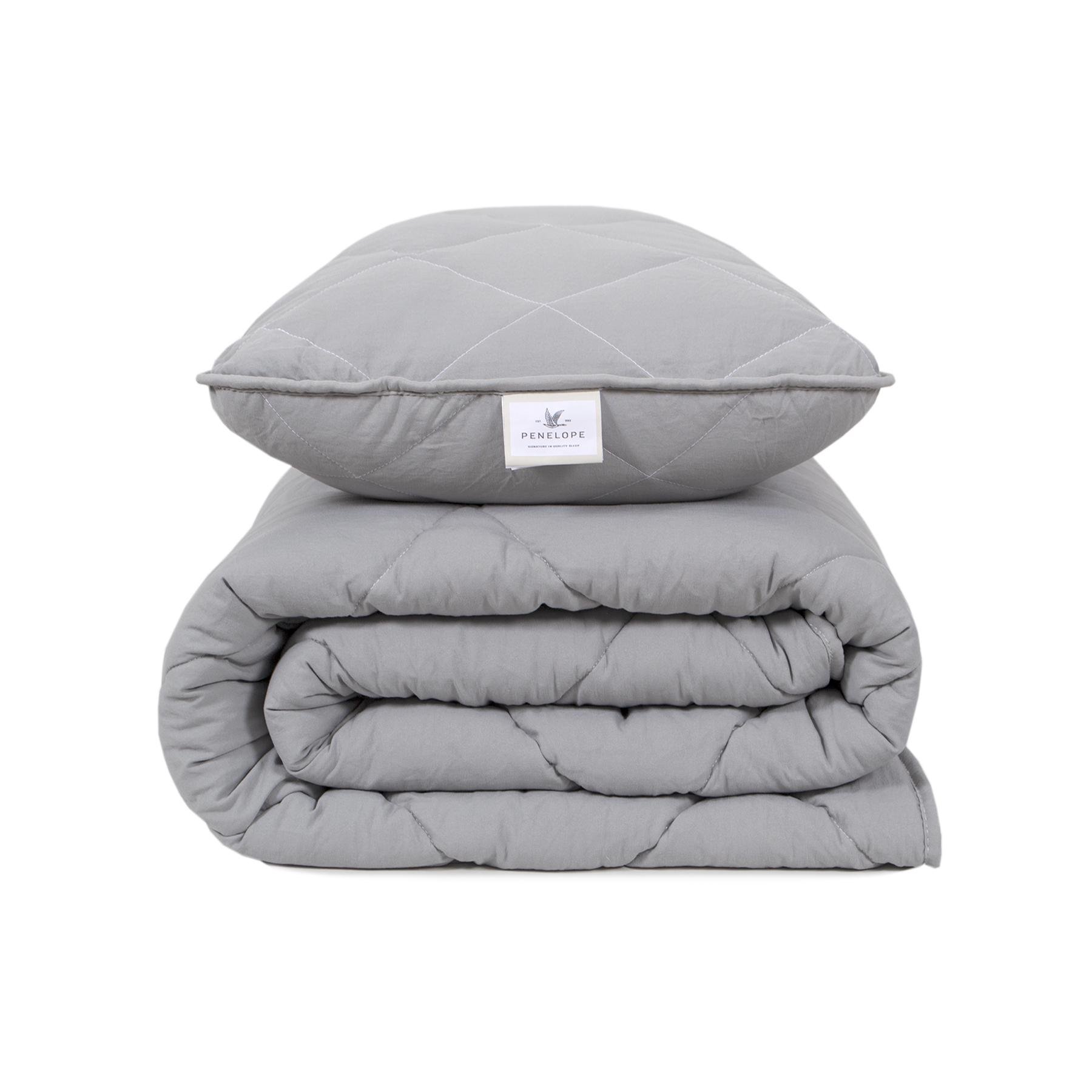 Ковдра з подушкою Penelope Colors in Comfort полуторний Сірий (svt-2000022343503) - фото 1 Ковдра з подушкою Penelope Colors in Comfort полуторний Сірий (svt-2000022343503) - фото 1