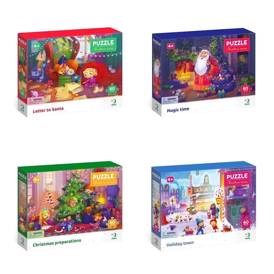 Набір різдвяних пазлів DoDo 4+ по 60 ел. 4 шт. (2838338198)