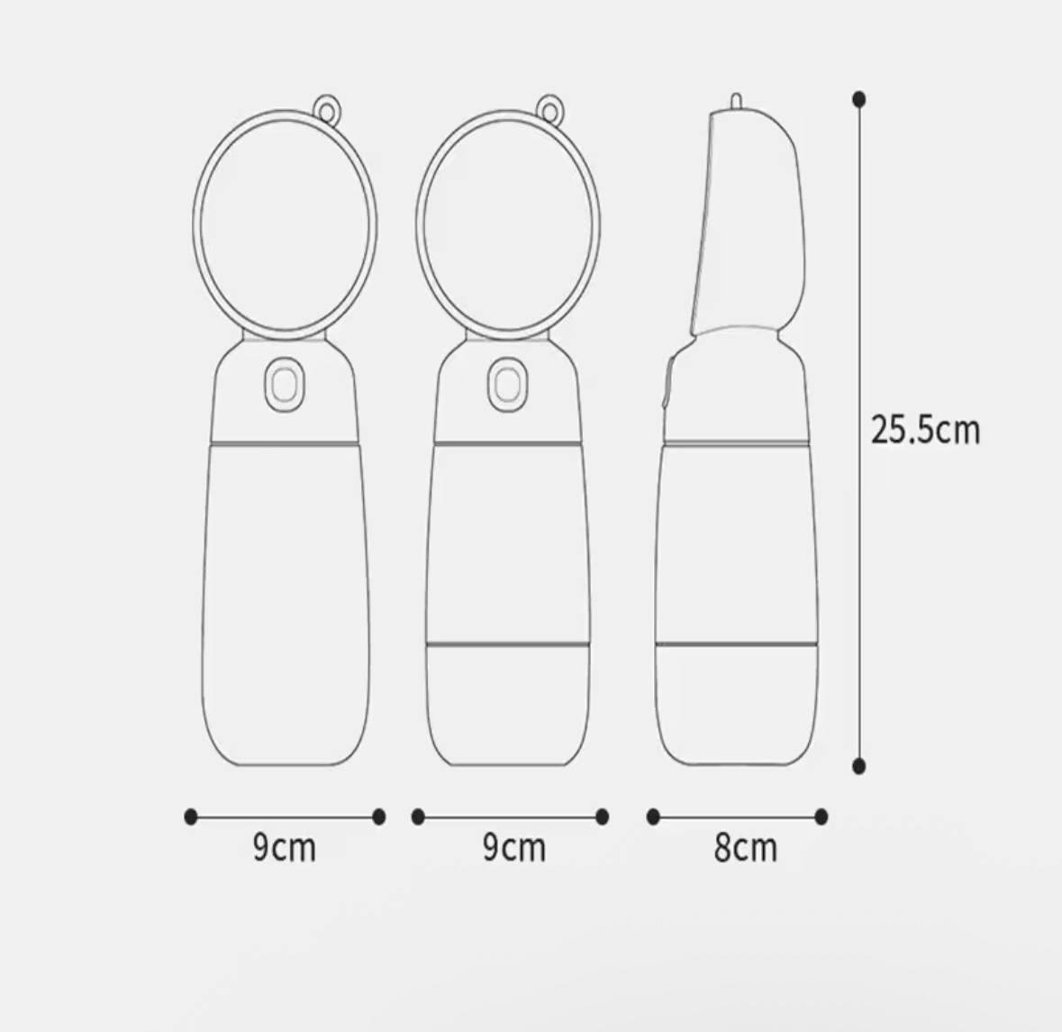 Бутылка-поилка дорожная для животных 2в1 для воды и корма Зеленый (5ee712b6) - фото 6 Бутылка-поилка дорожная для животных 2в1 для воды и корма Зеленый (5ee712b6) - фото 6