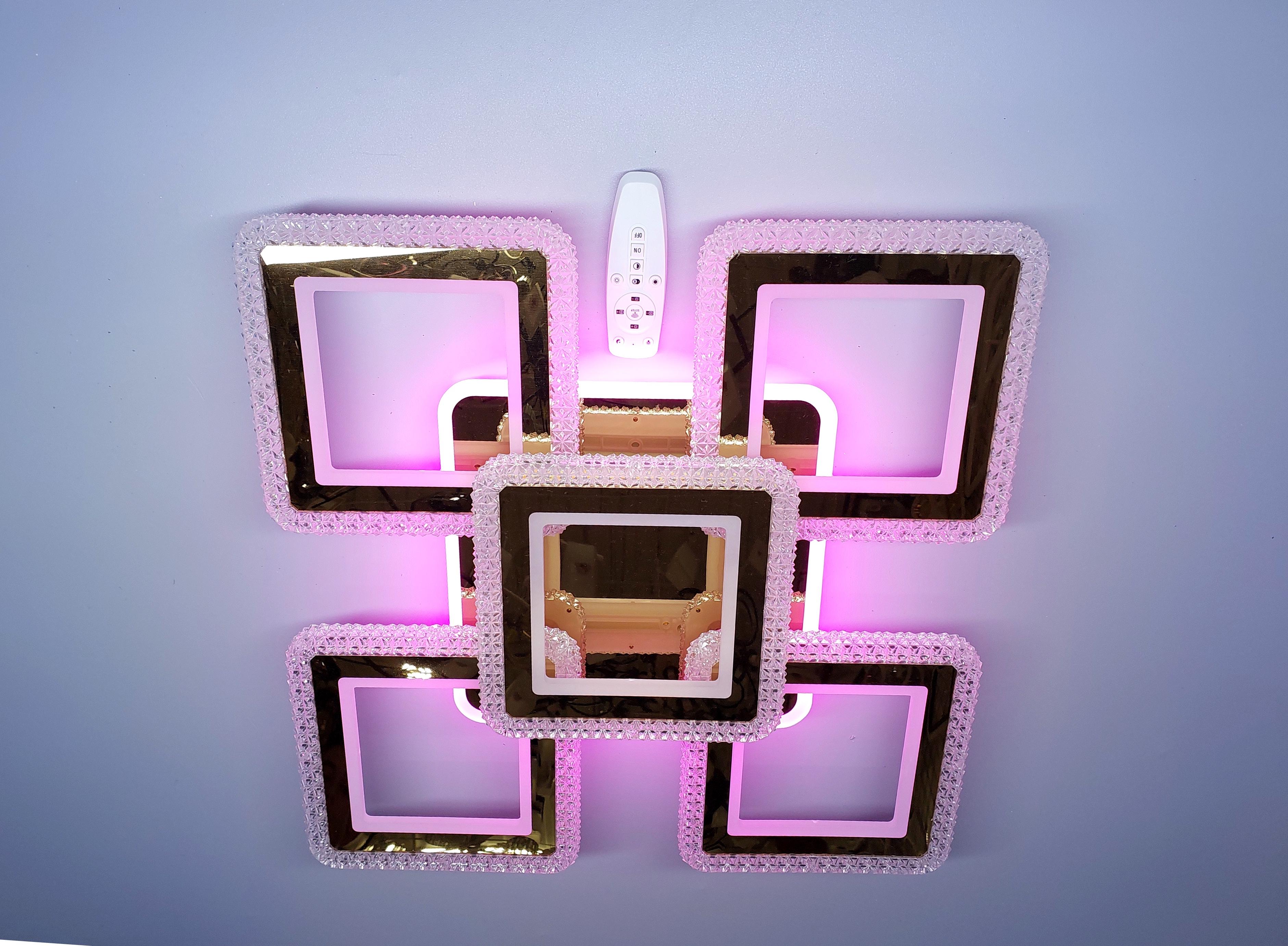 Люстра світлодіодна 82/5 GD+RGB з підсвіткою 250/36W Золотий (18205062) - фото 7 Люстра світлодіодна 82/5 GD+RGB з підсвіткою 250/36W Золотий (18205062) - фото 7