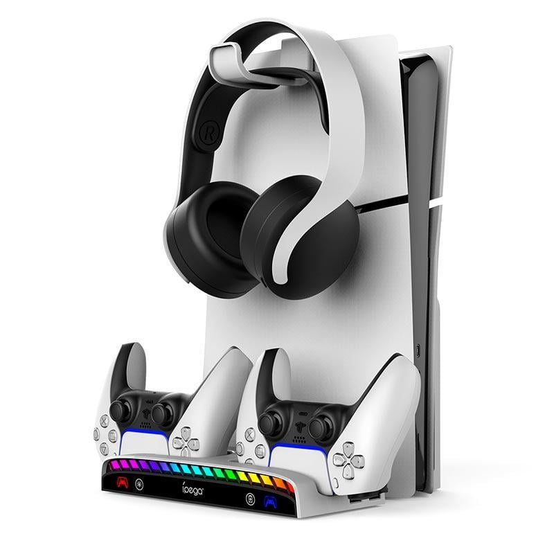 Док-станция Ipega Multi-functional Wall-mount Charge Stand for PS5 Slim PG-P5S011/RGB/3xUSB 2.1 - фото 5 Док-станция Ipega Multi-functional Wall-mount Charge Stand for PS5 Slim PG-P5S011/RGB/3xUSB 2.1 - фото 5