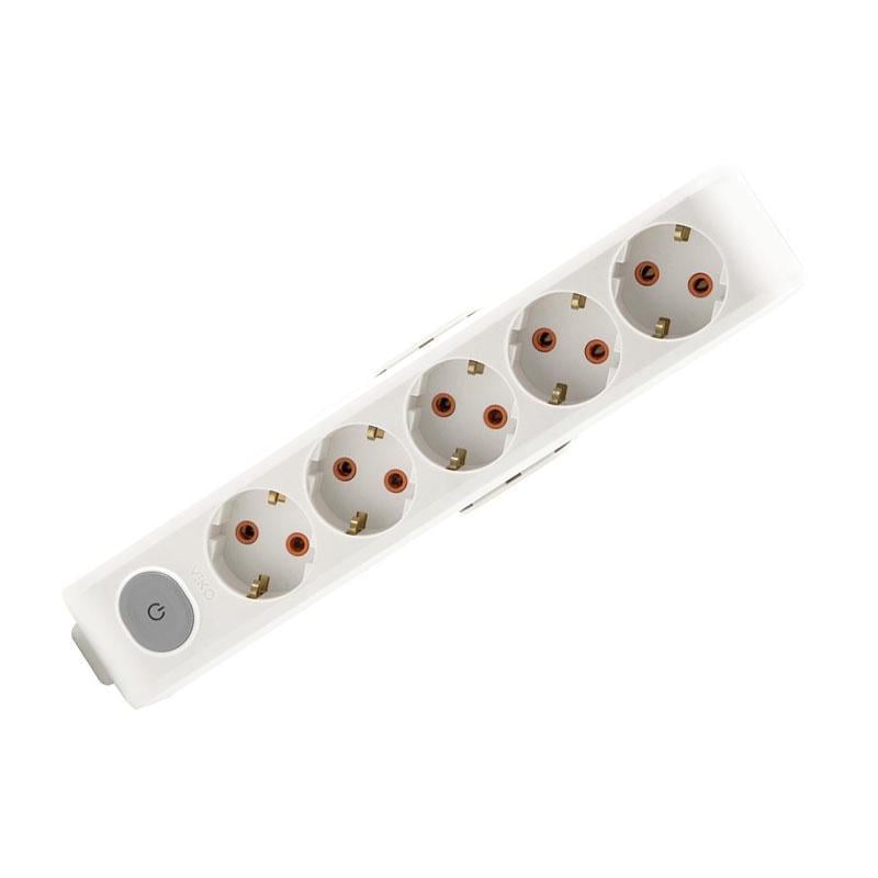 Колодка п'ятимісна Viko Multi-Let з заземленням та вимикачем Білий (27848917)