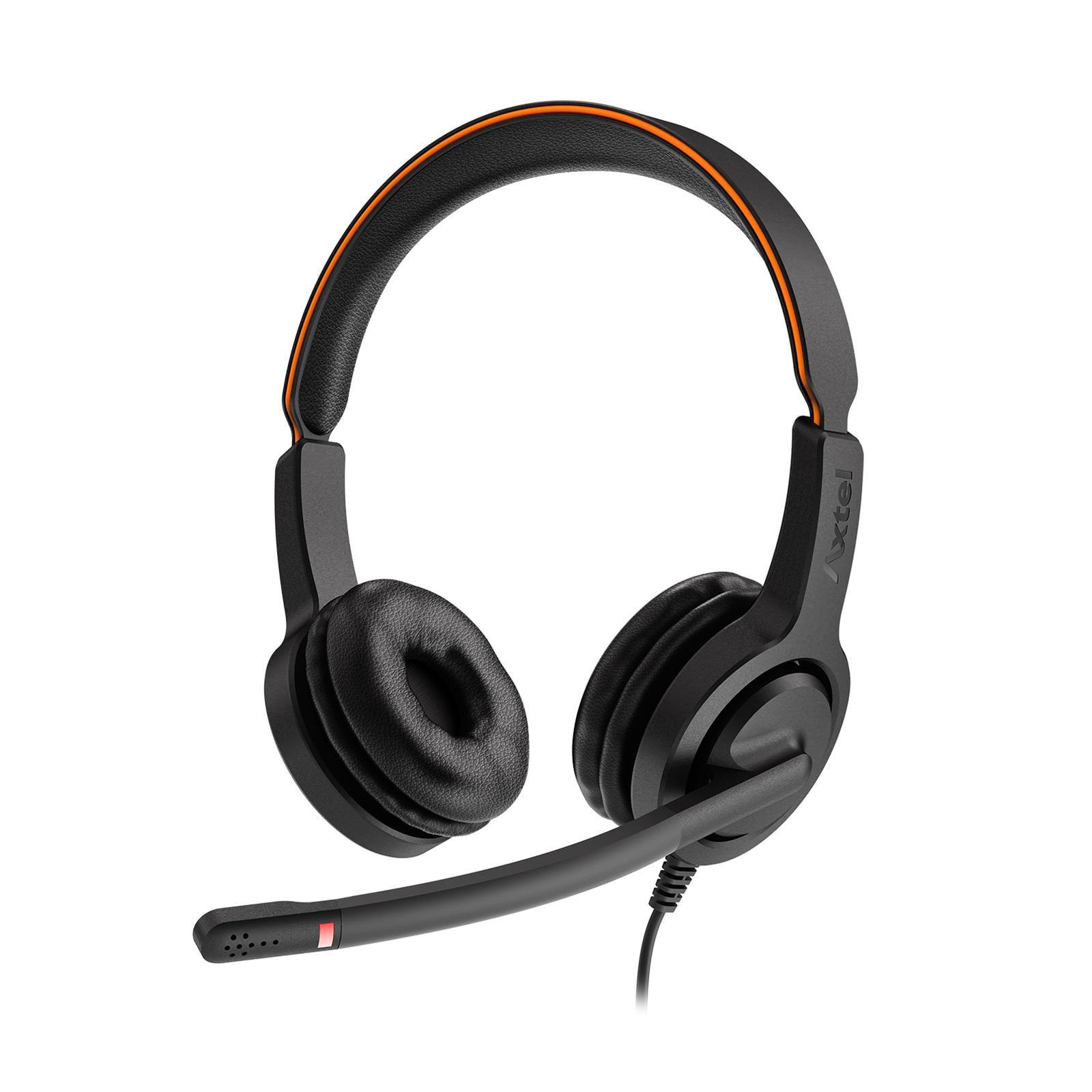 Гарнитура проводная Axtel Voice UC 40 Duo 2 м USB Black (AXH-V40UCD)