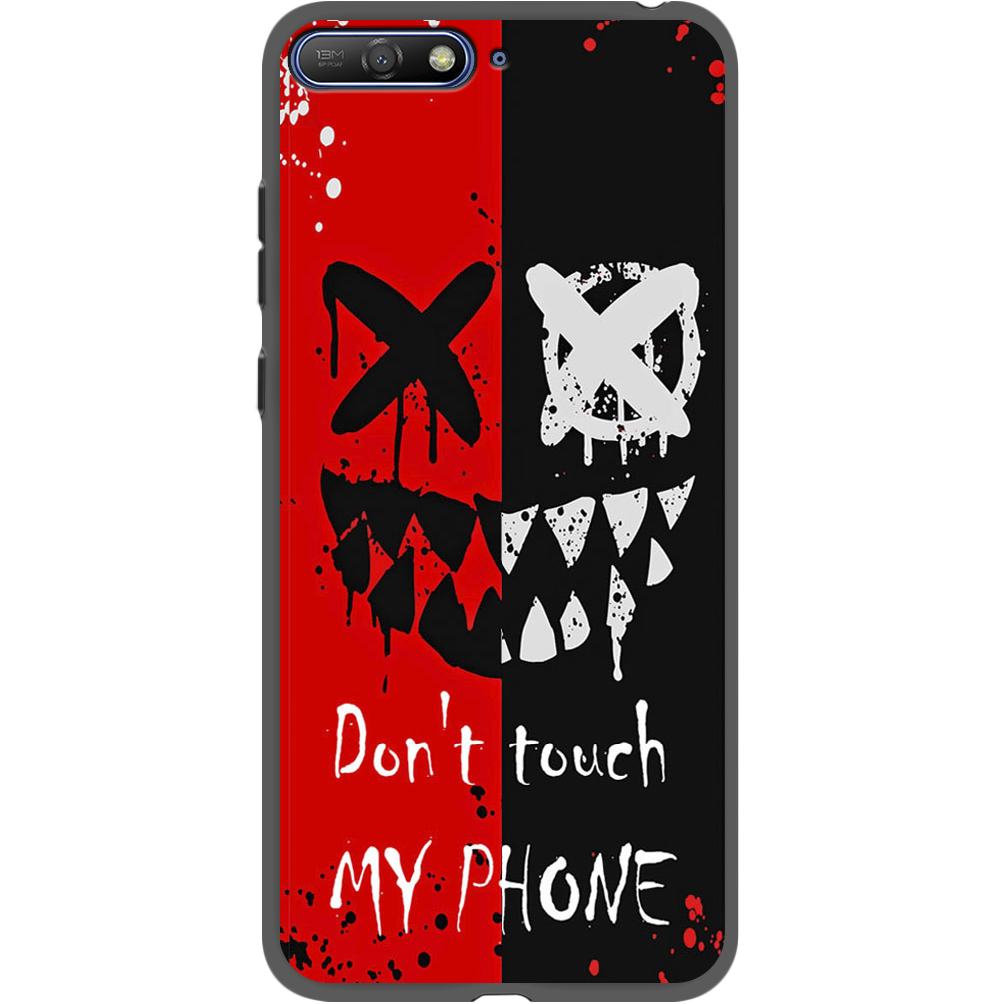 Чехол Boxface Huawei Y6 2018 Bad Smile Черный силикон (33371-up2468-34777)