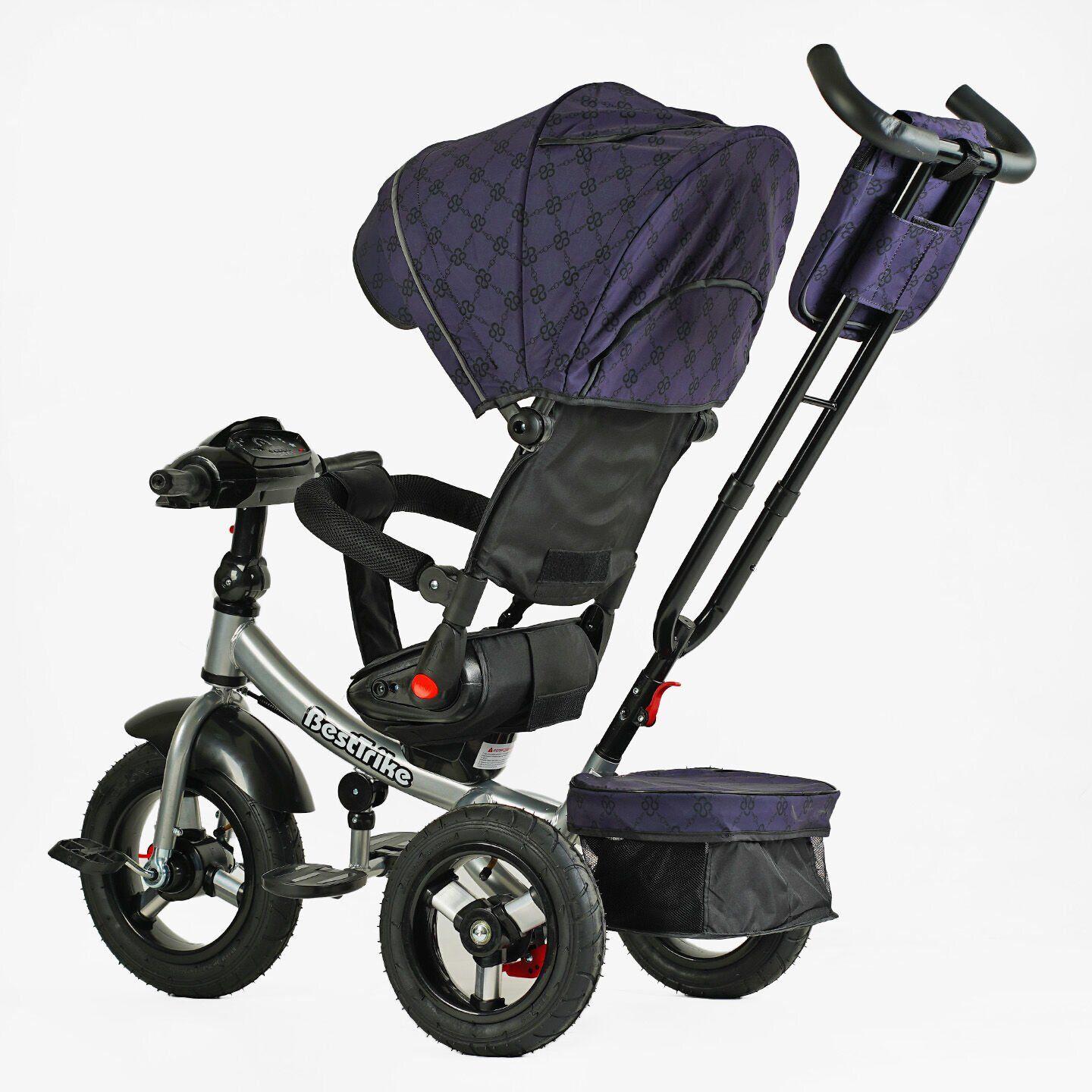 Велосипед дитячий триколісний Best Trike 6088 F надувні/фара з USB/пультом/батьківською ручкою Темно-синій (702-15) - фото 3 Велосипед дитячий триколісний Best Trike 6088 F надувні/фара з USB/пультом/батьківською ручкою Темно-синій (702-15) - фото 3