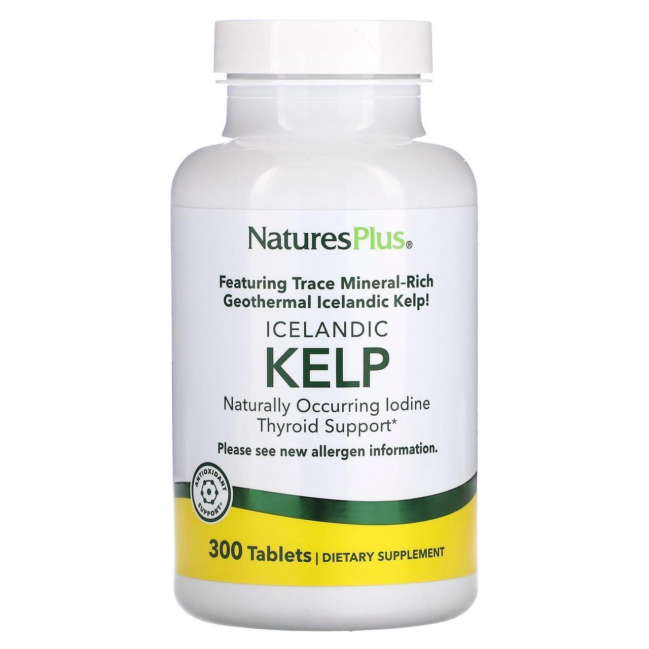 Келп NaturesPlus Kelp натурального йоду 300 таблеток 150 мкг (2229299963)