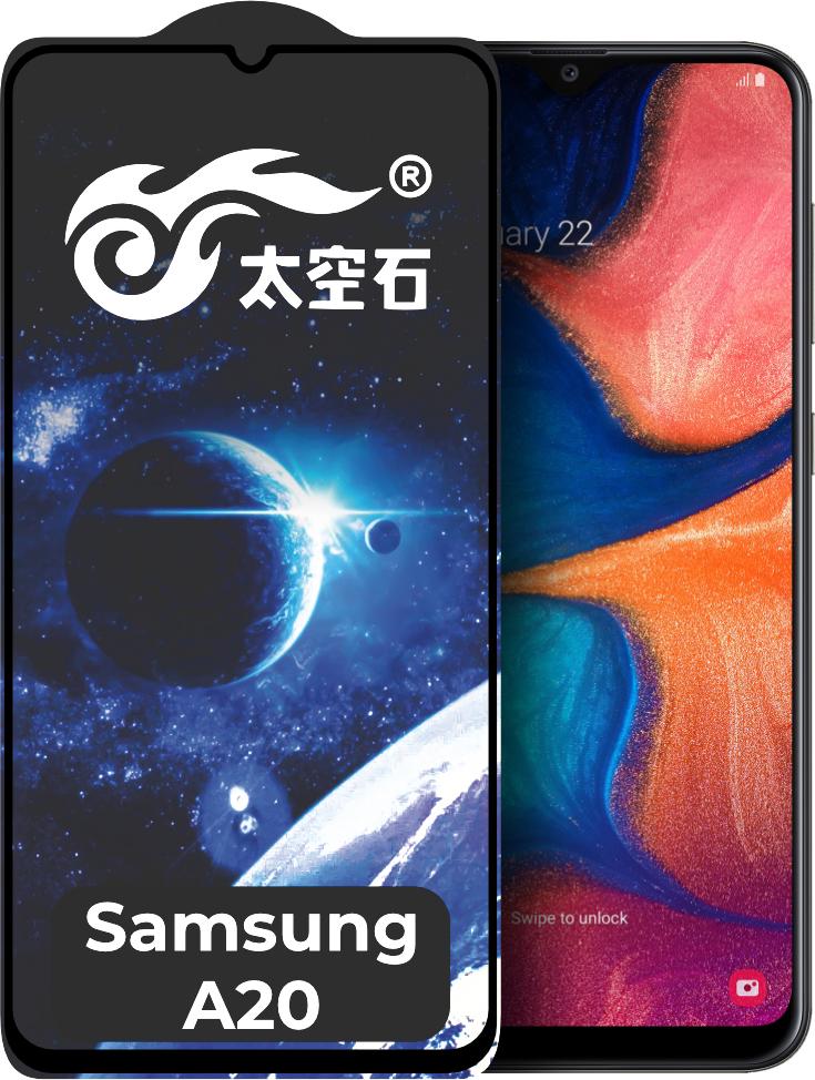 Защитное стекло King Fire Samsung Galaxy A20 A205 Full Glue Black (24381)