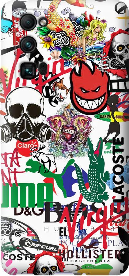 Чехол на Huawei Honor 30 Pro Many different logos (4022u-1920-42517)