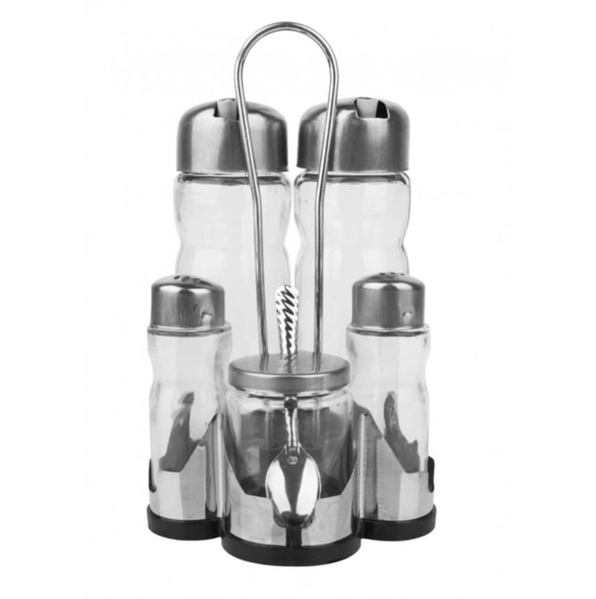 Набор для специй металлическая на подставке 5 емкостей 15х17,5 см (107) Набор для специй металлическая на подставке 5 емкостей 15х17,5 см (107)