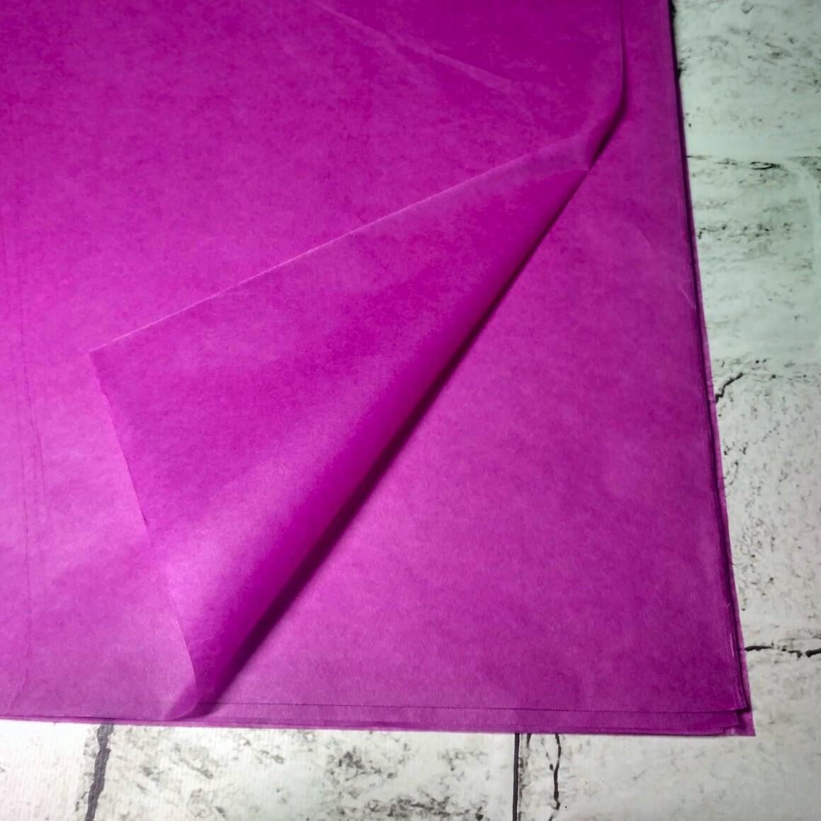 Бумага тканевая 75х50 см 10 л. 17г/м2 Фуксия (5-18970)