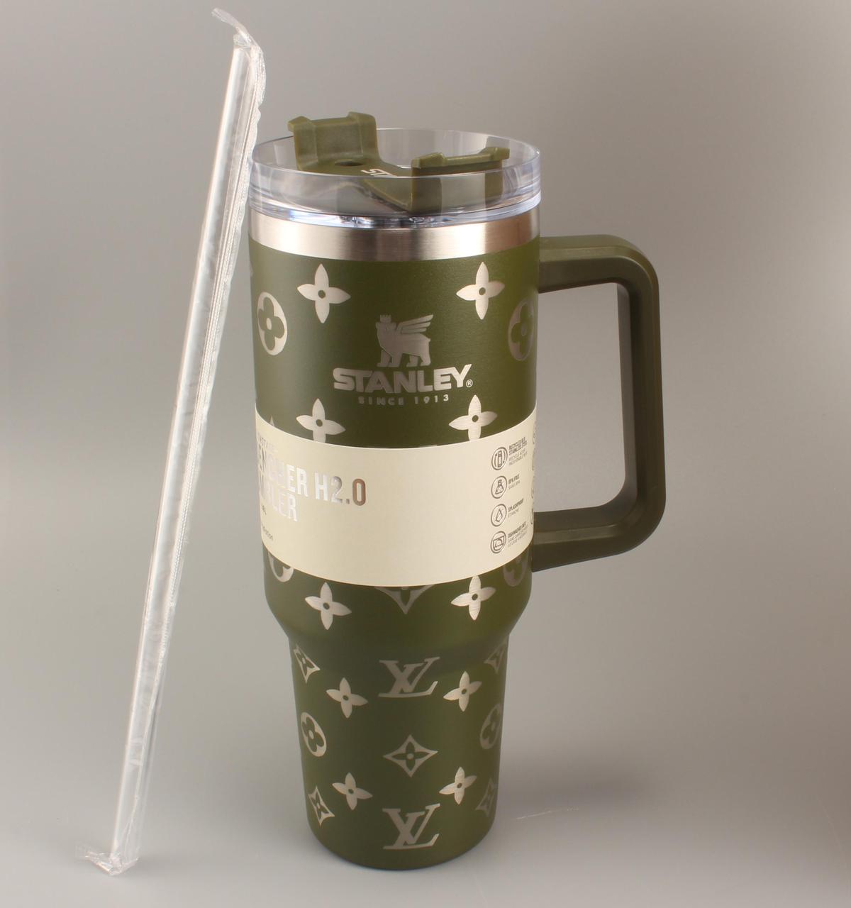 Термочашка Stanley Quencher H2.0 Tumbler из нержавеющей стали 1,18л Olive Green Monogram (KT6007842)