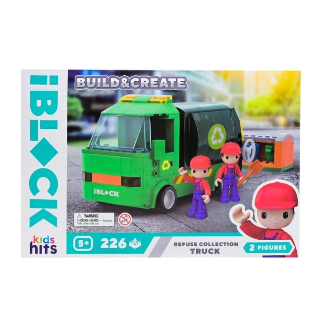 Конструктор Iblock Грузовик для сбора раздельных отходов KH17/005/2 Build&create Truck 226 деталей в коробке