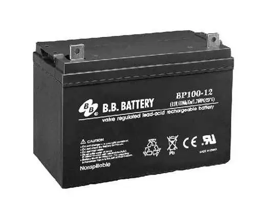 Аккумулятор свинцово-кислотный AGM BB BP 100-12 12 V 100 Ah Черный (12116555)