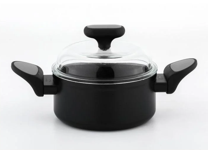 Каструля з кришкою NOIS Salto silversalto silver алюміній 2 л 18 см Чорний - фото 1