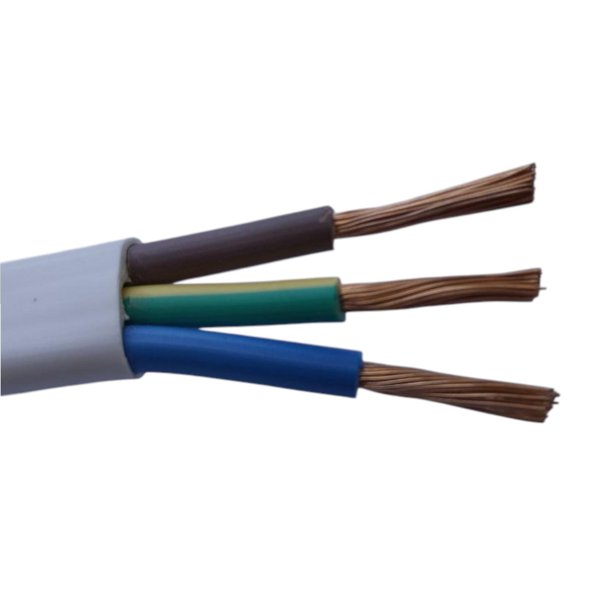 Кабель електричний ШВВП плоский для внутрішніх робіт 3х2,5 мм Білий