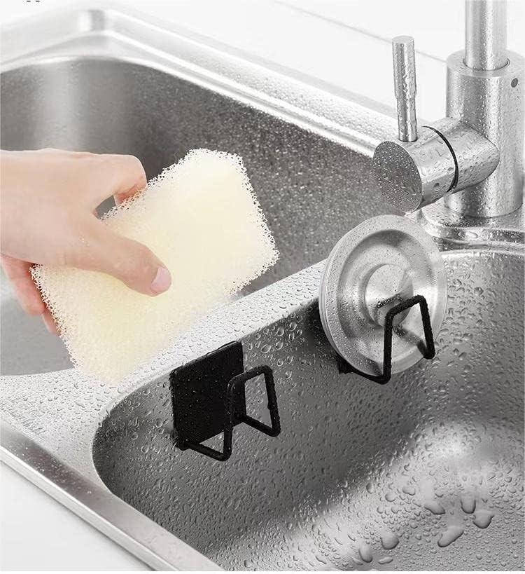 Держатели для кухонной губки-мочалки в раковину Haowa Sponge Holder 3M 4 шт. Черный (2519) - фото 5