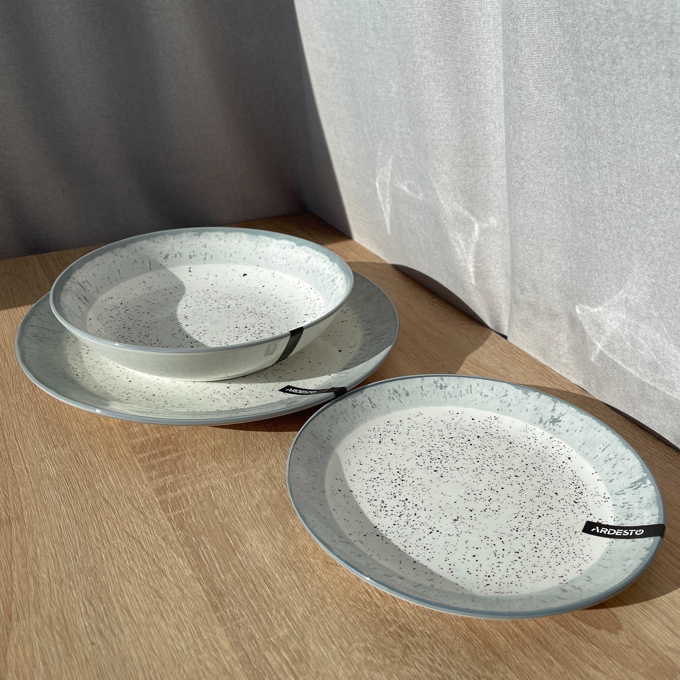 Столовый сервиз Ardesto Siena 3 предмета 1 персона фарфор Бело-серый - фото 7 Столовый сервиз Ardesto Siena 3 предмета 1 персона фарфор Бело-серый - фото 7