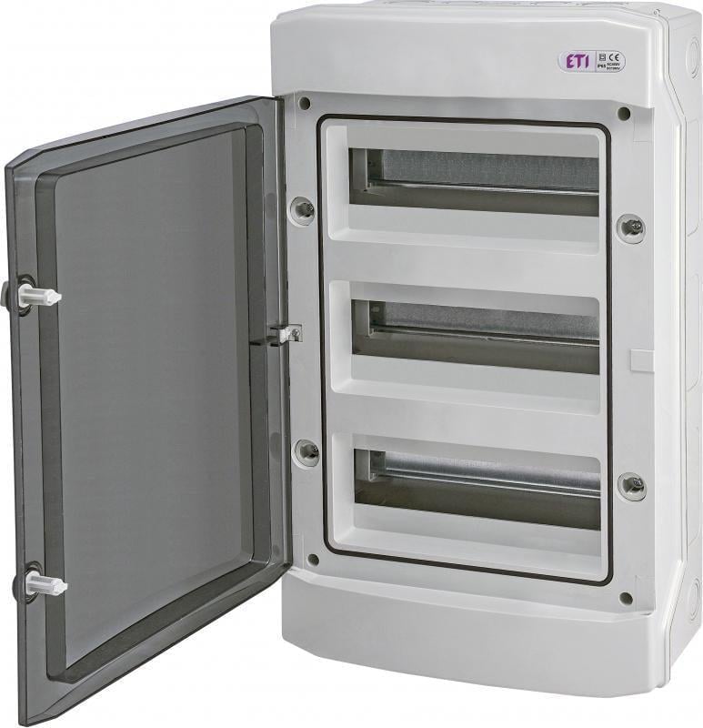 Щит розподільний ETI ECH-36PTu 36 модулів пластик 535х319х144 мм Прозорий (1101174)