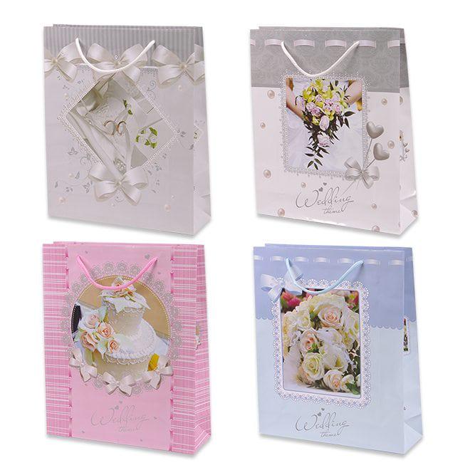 Пакет подарочный Flora микс 28х9х34 см 12 шт. (9433)