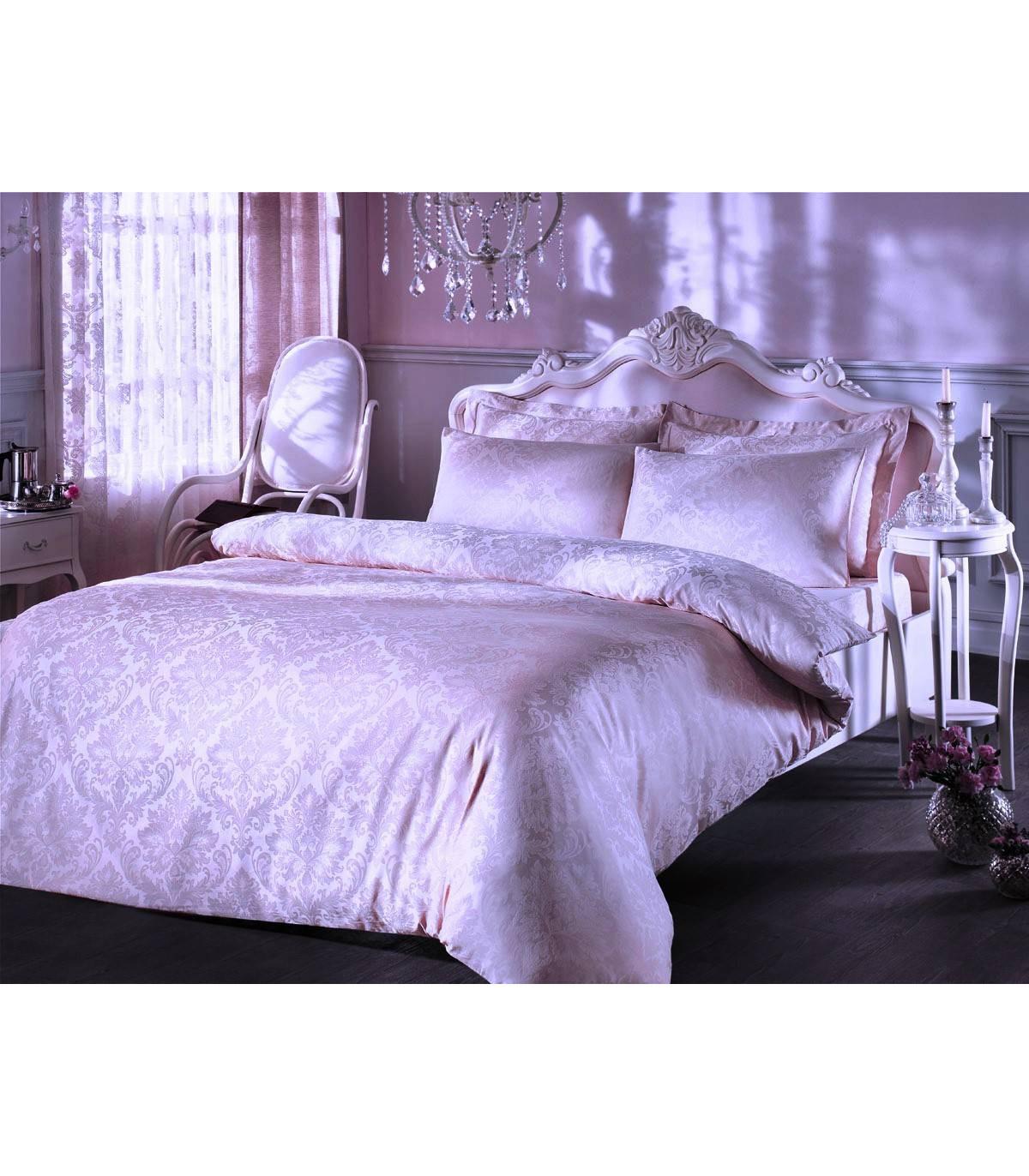 Постельное белье Tivolyo Home Bambura жаккард бамбук евро 200x220 см Purple (2000022264116)