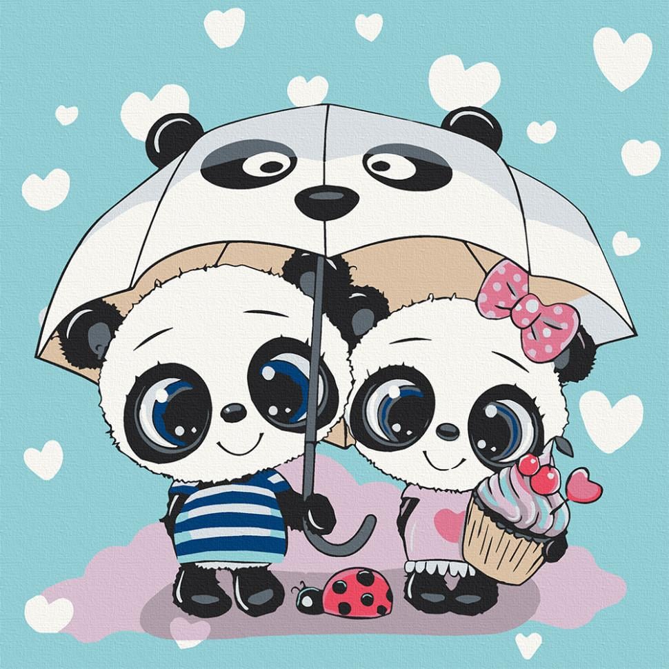 Картина по номерам Art Craft "Я люблю его под зонтиком 30x30 см (15519-AC)