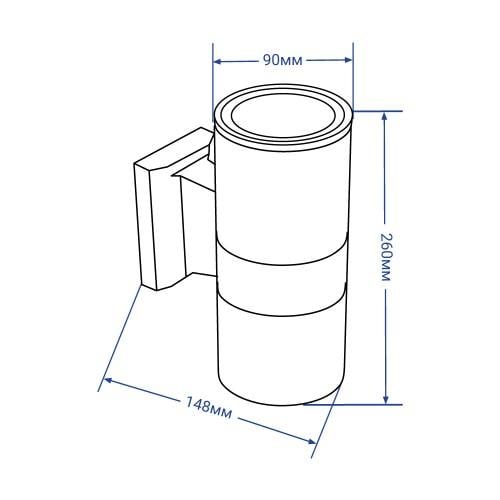 Настенный светильник для улицы Серый (DH0702 серый) - фото 2