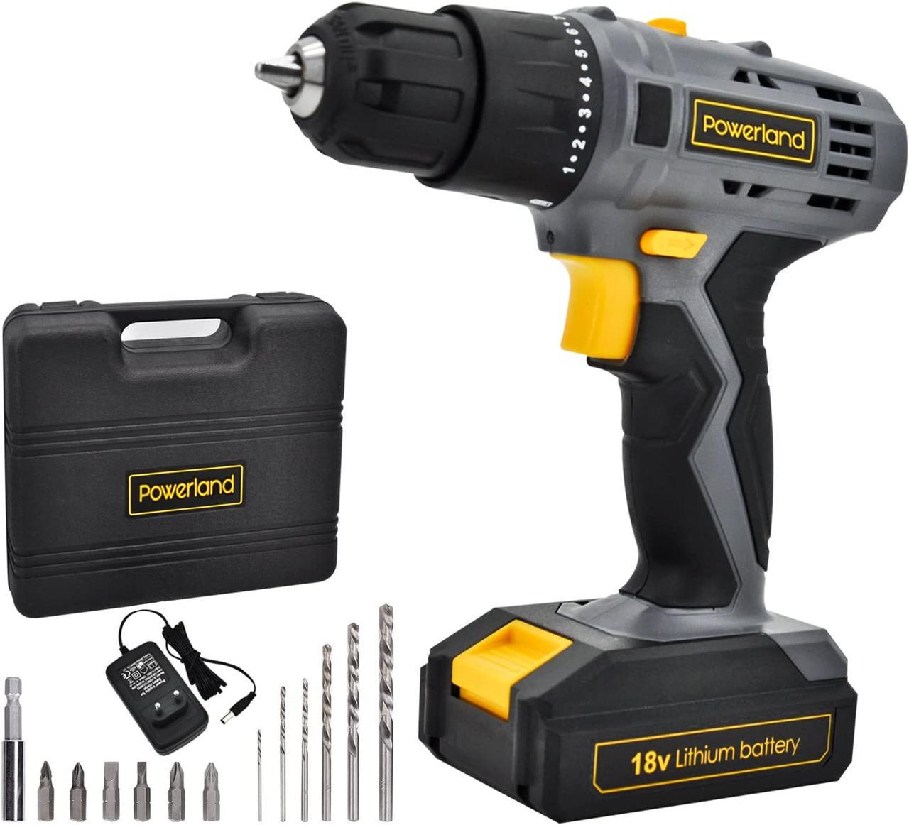 Аккумуляторный шуруповерт 18В Powerland D018 (1666218889)