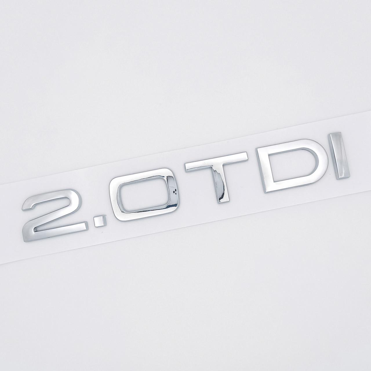 Эмблема надпись 2 TDI Audi ABS 16х2,3 см Хром глянцевый (2943994995)