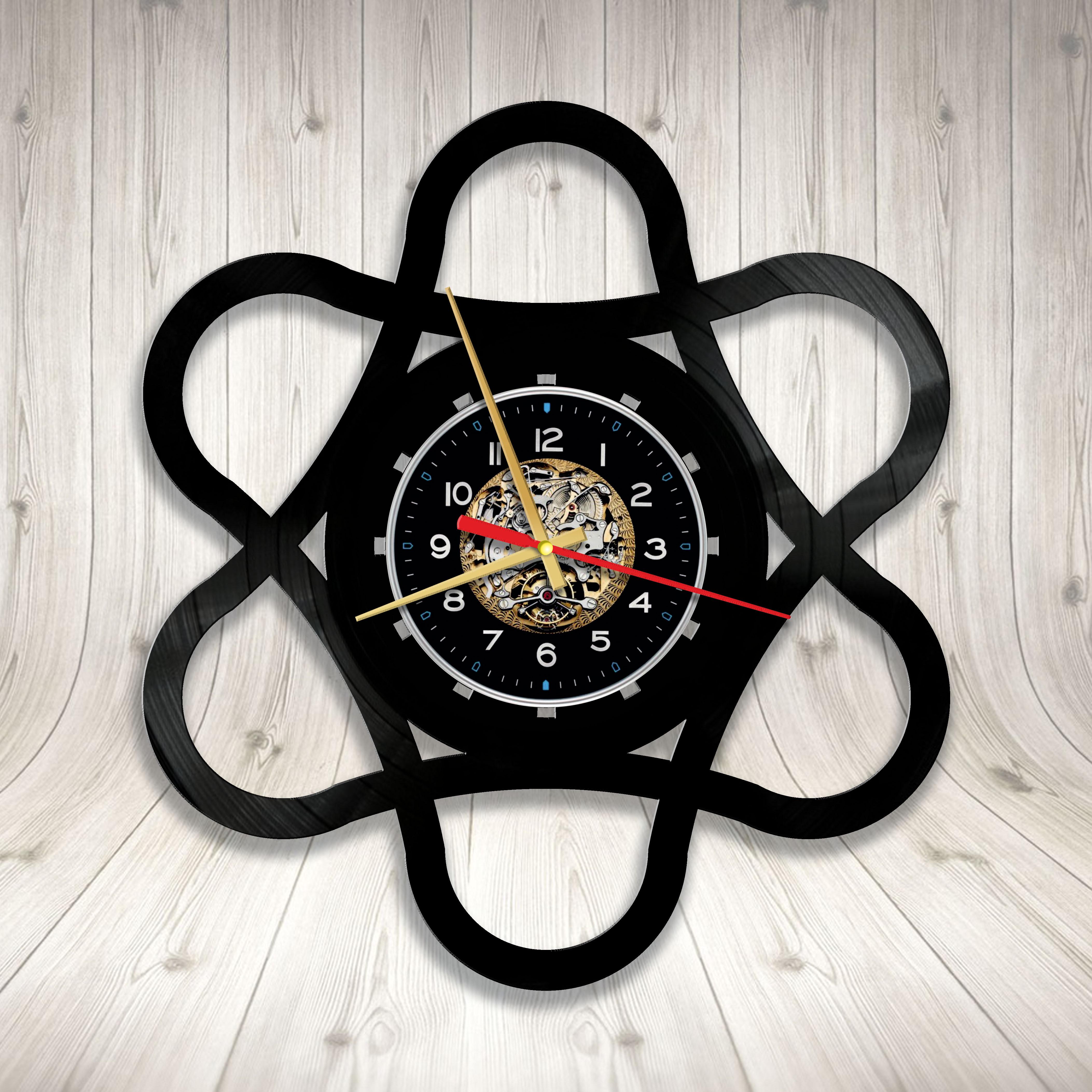 Часы настенные Лофт-винтаж 3364 из виниловой пластинки