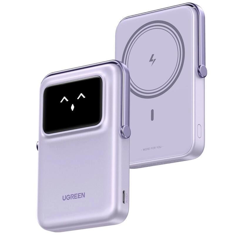 Повербанк беспроводной Ugreen PB572 Magnetic Magsafe 10000 mah 20W для iPhone Фиолетовый (28780602) - фото 3 Повербанк беспроводной Ugreen PB572 Magnetic Magsafe 10000 mah 20W для iPhone Фиолетовый (28780602) - фото 3