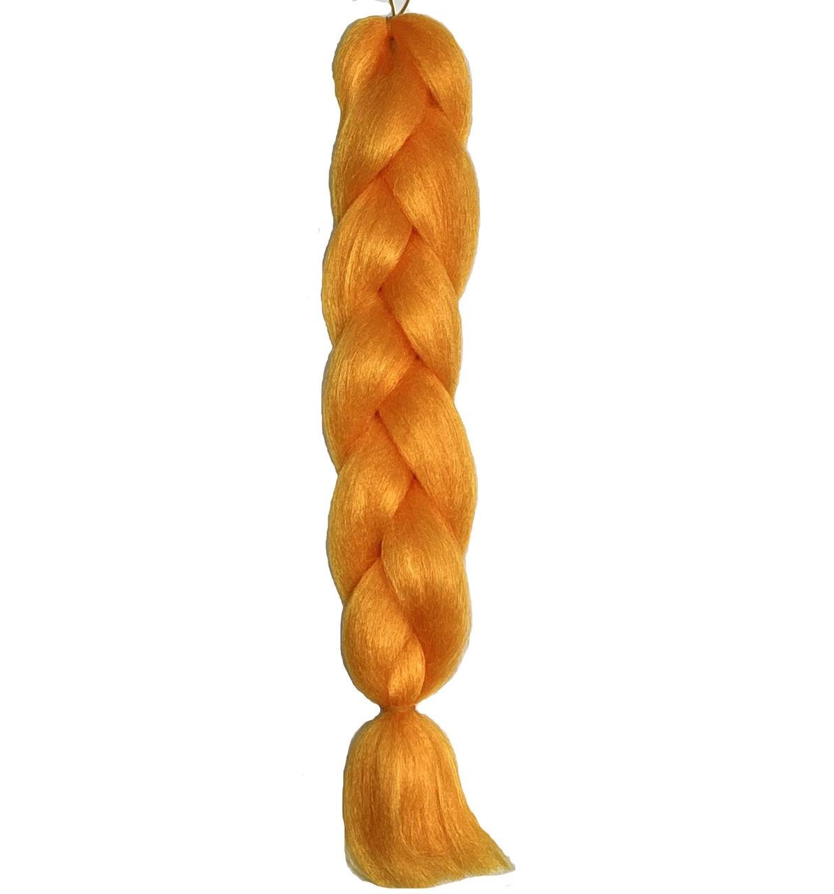 Канекалон Jumbo braid однотонный термостойкий для плетения 60 см 100 г Оранжевый (КН6000в20)