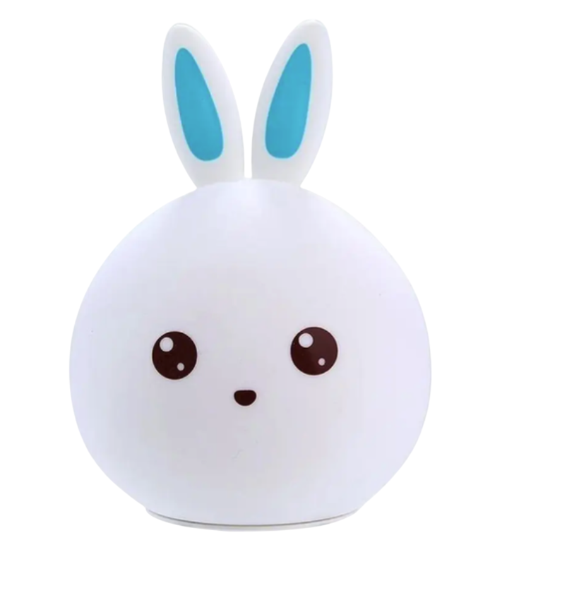 Нічник дитячий силіконовий Зайчик Кролик з акумулятором та режимами освітлення (2441410403)