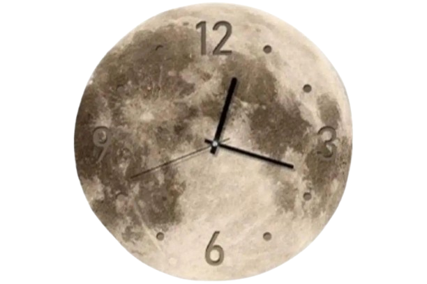 Часы настенные NCH-40-40 "Луна" LED подсветка на 1 батарейке АА кварцевый механизм с цифрами и точками (opt-104070)