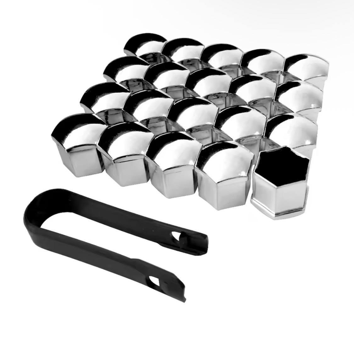 Заглушки колпачки болты 19 мм 20 шт. Хром (05047)