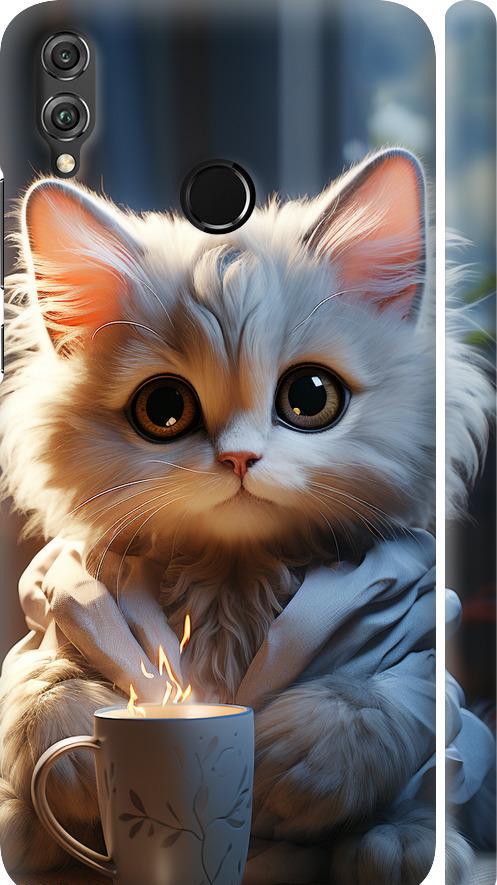 Чохол на Huawei Honor 8X Білий кіт (5646m-1596-42517) Чохол на Huawei Honor 8X Білий кіт (5646m-1596-42517)