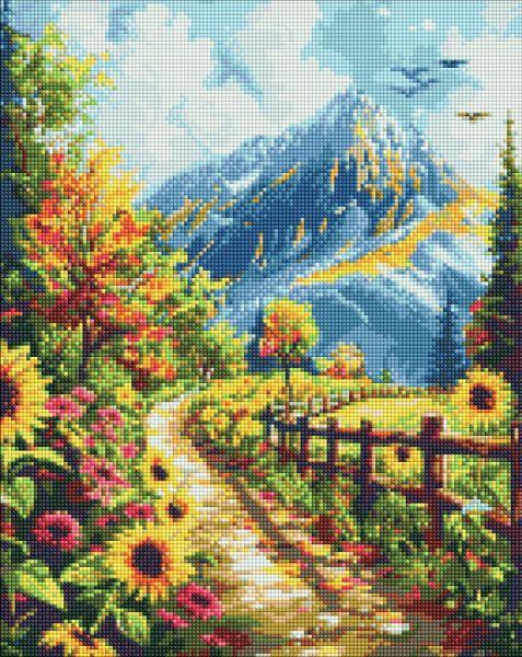 Алмазна мозаїка Дім під горою art_selena_ua 40х50 см (AMO20244)