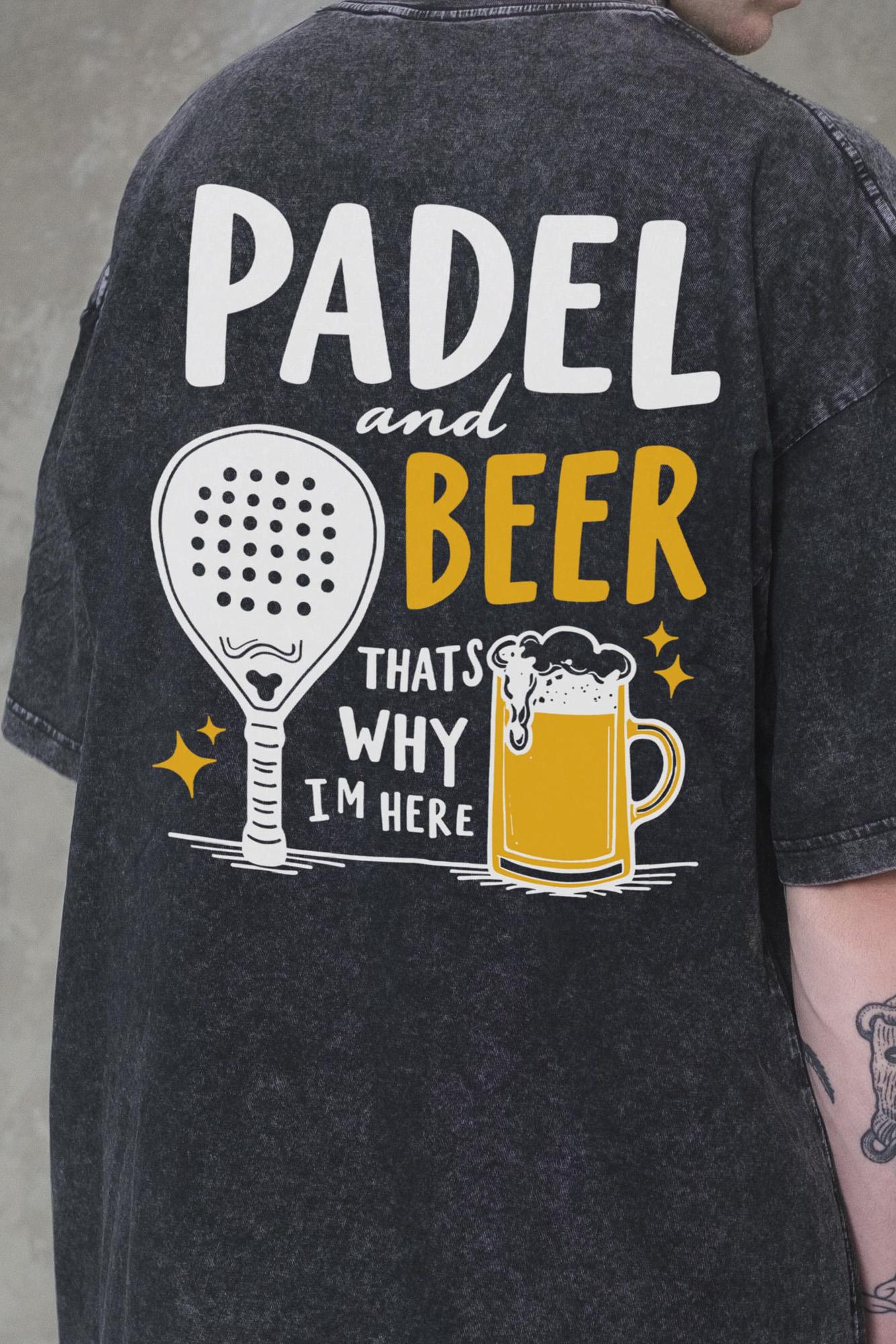 Футболка оверсайз Without Washed Padel And Beer L/XL Black (L/XL8056362 8056363) - фото 2