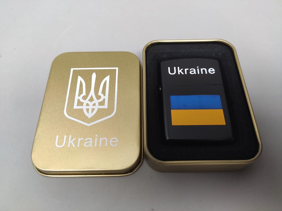 Запальничка бензинова Star Lighters Ukraine Прапор Чорний (ch00077) - фото 5