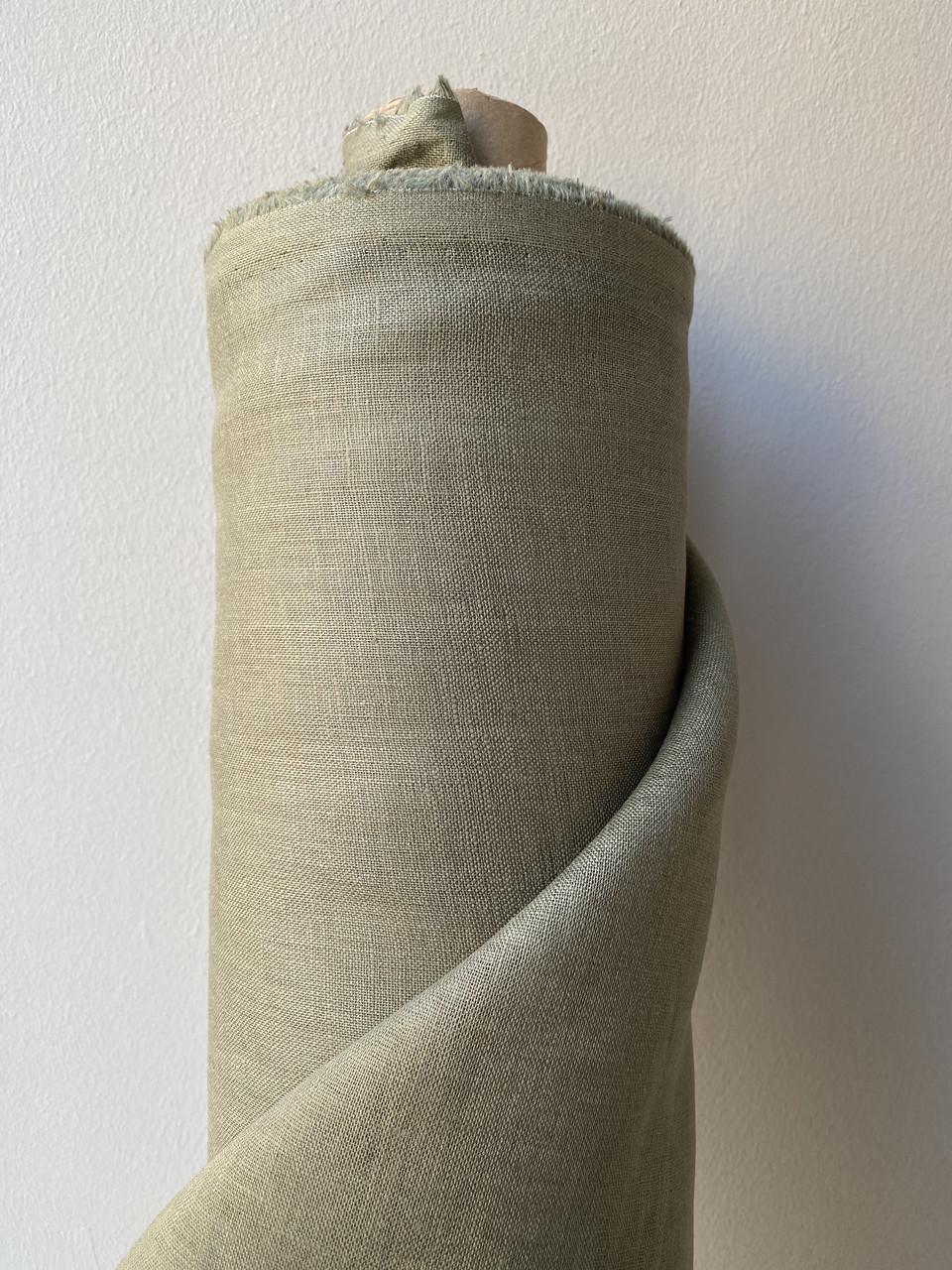 Тканина натуральна Linen Plus 100% льон марля Хакі 594/909 Тканина натуральна Linen Plus 100% льон марля Хакі 594/909