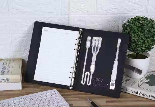 Смарт-блокнот ежедневник AB tech с флешкой 16 Гб и беспроводной зарядкой Power Bank 8000 mAh - фото 3